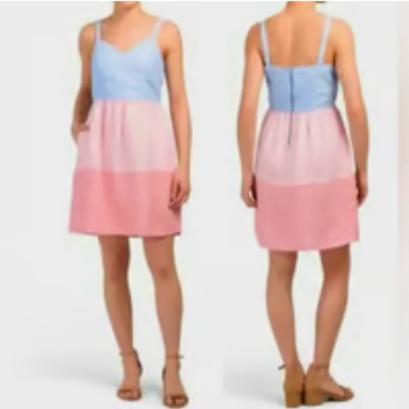 Cynthia Rowley Dresses & Skirts - Cynthia Rowley Colorblock Linen Dress